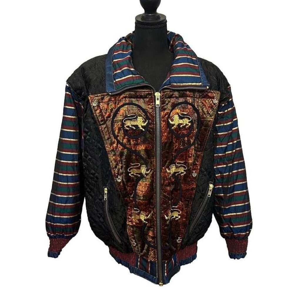 Vintage Giacca Sport Multi-Color Full Zip Jacket